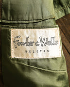 VINTAGE/ Beautiful Olive Colored Single Breasted 3B Tailored Jacket