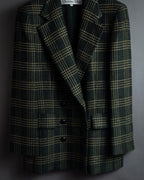 "Christian Dior" Windowpane check tailored jacket