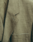 -SPECIAL- “Maison Martin Margiela” 2014SS raw-edge linen tailored jacket