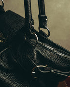 “Salvatore Ferragamo” 00’s-10’s Gancini pebbled leather handbag