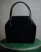–SPECIAL– "GUCCI" 90’s Architectural oval hardware box calf handbag