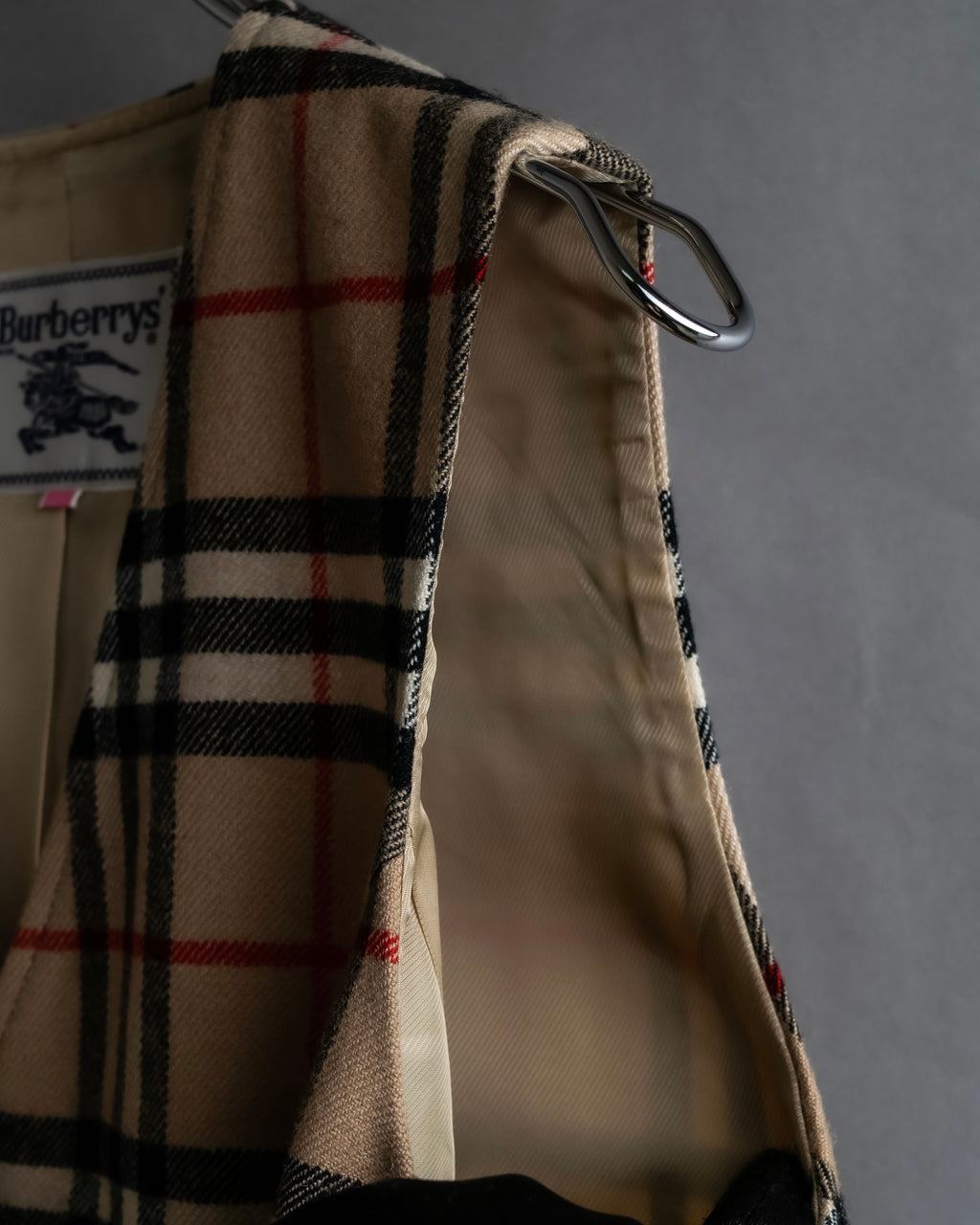 "BURBERRYS" Nova check pattern wool vest