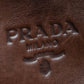 "PRADA" Brown leather chain shoulder bag