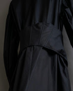 "KIMHĒKIM" Bondage corset belt design shirt dress