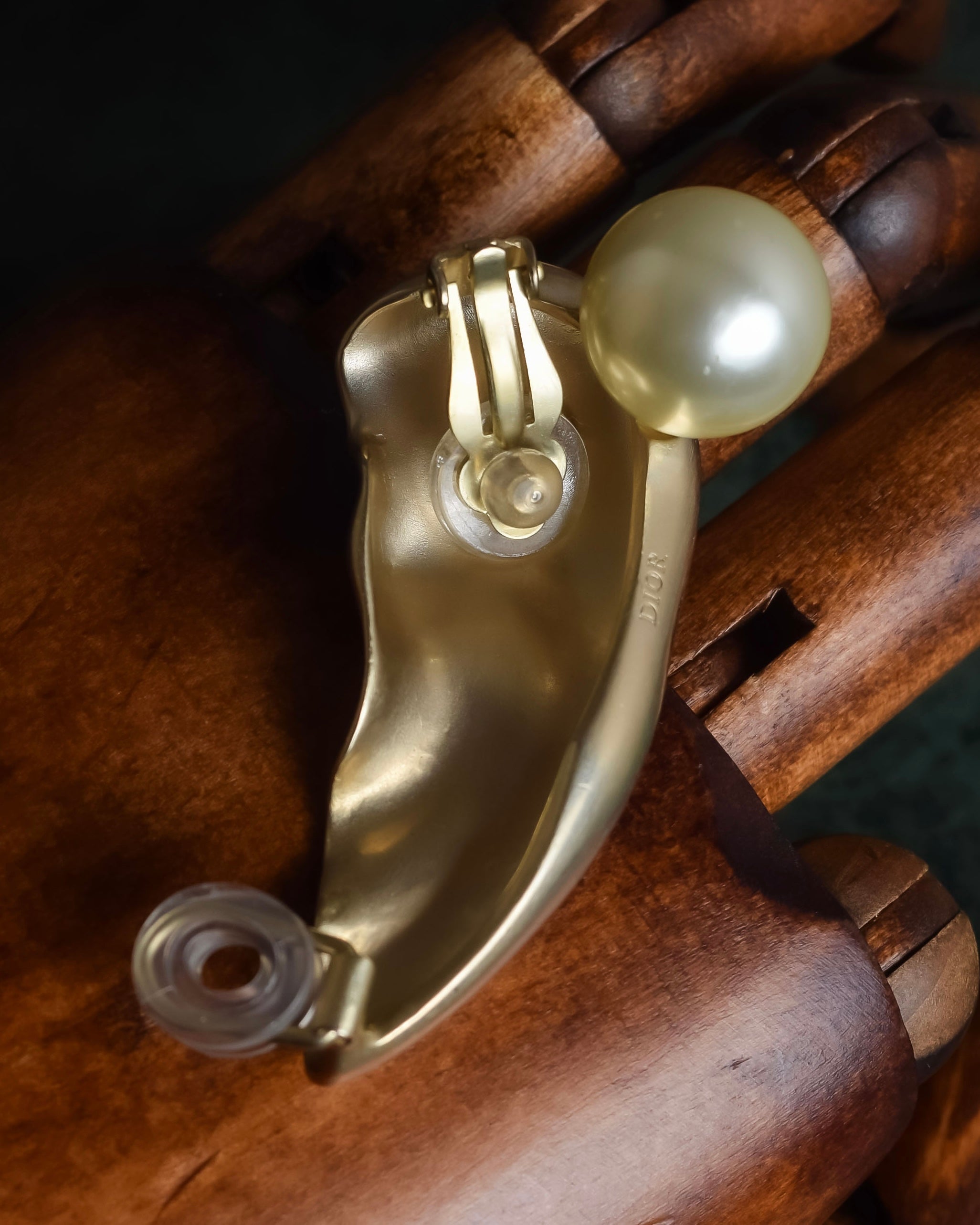 "Christian Dior" Pearl design shaped earrings