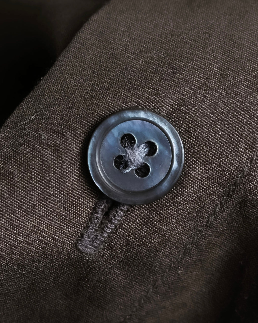 "HERMES" Mocha brown color oversized shirt