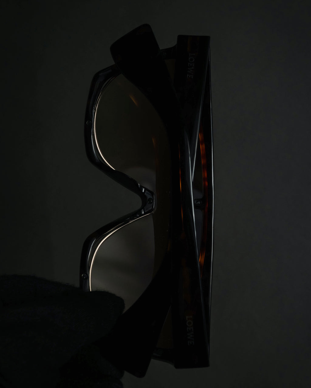 “LOEWE” 2018–2022 Futuristic shield acetate sunglasses