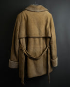 "LOEWE" 90's Panel-switched design mouton shearling coat