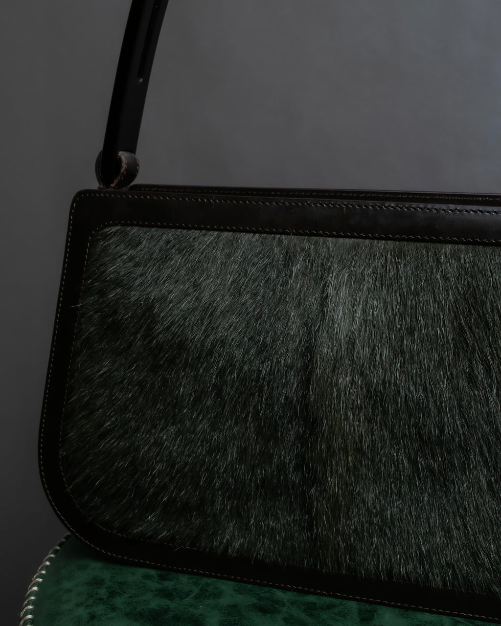 "CELINE" 2000's Made of pony leather one-handle bag