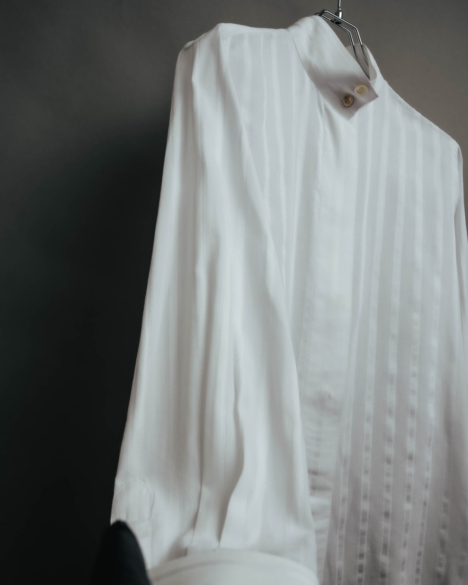 -SPECIAL- “CHANEL” 08 Cruise Collection Sheer cotton stand collar shirt