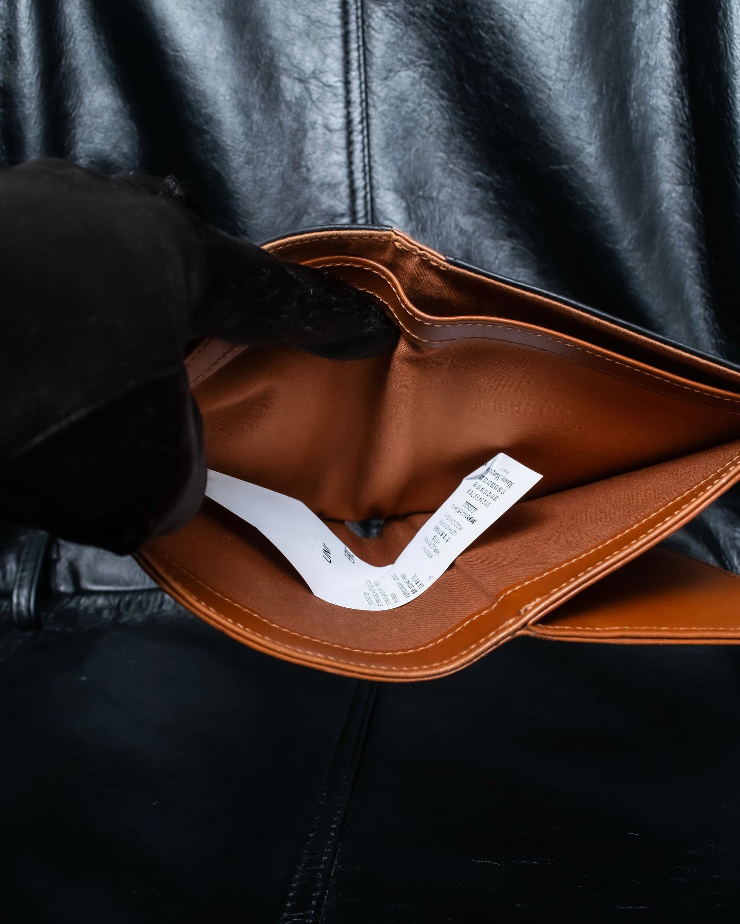 "Maison Margiela" Brown Leather Compact Wallet
