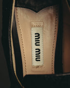 "Miu Miu" 2010's Embellished glitter lace-up oxford shoes
