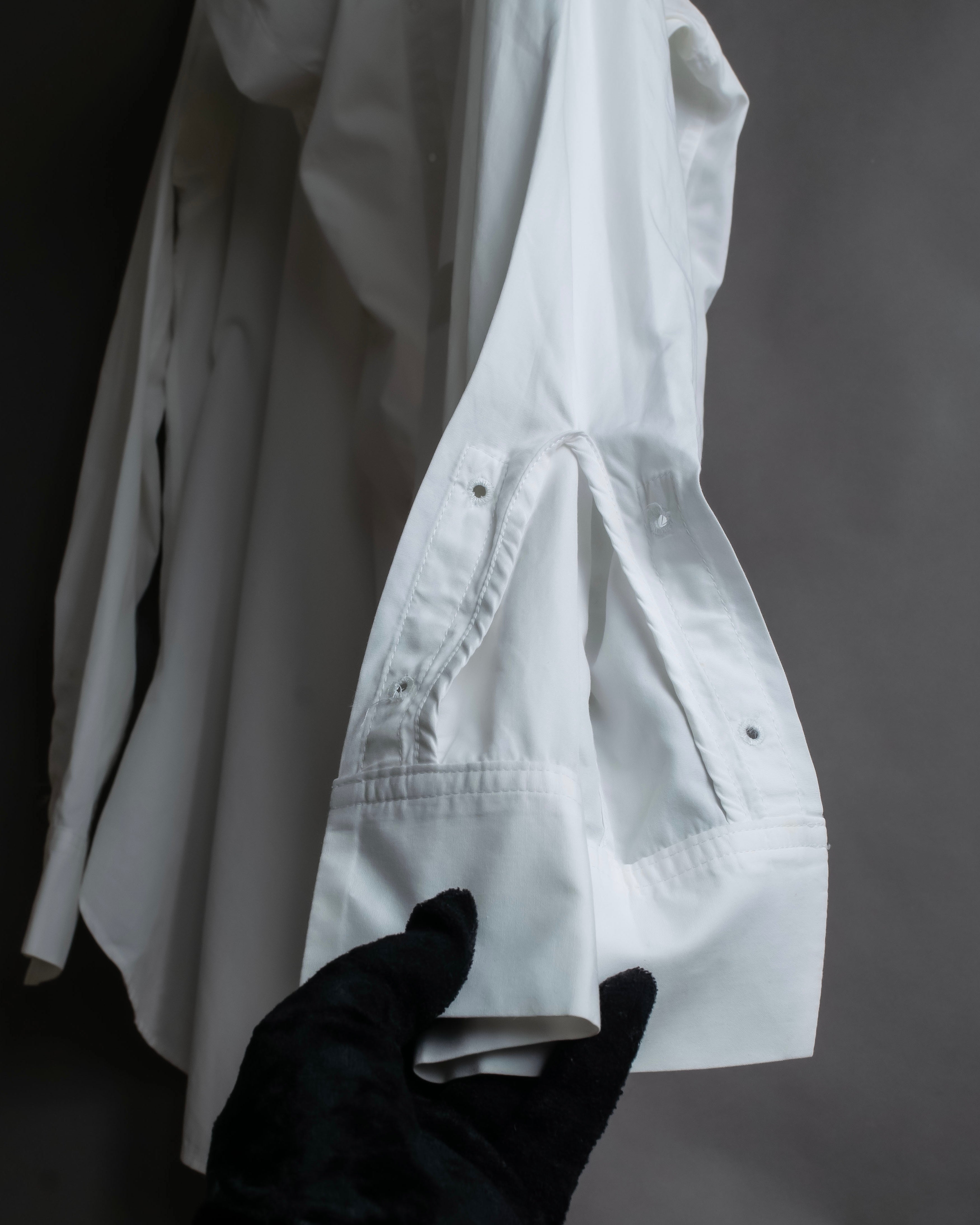 "YOHJI YAMAMOTO" 12SS Folded front panel cotton shirt