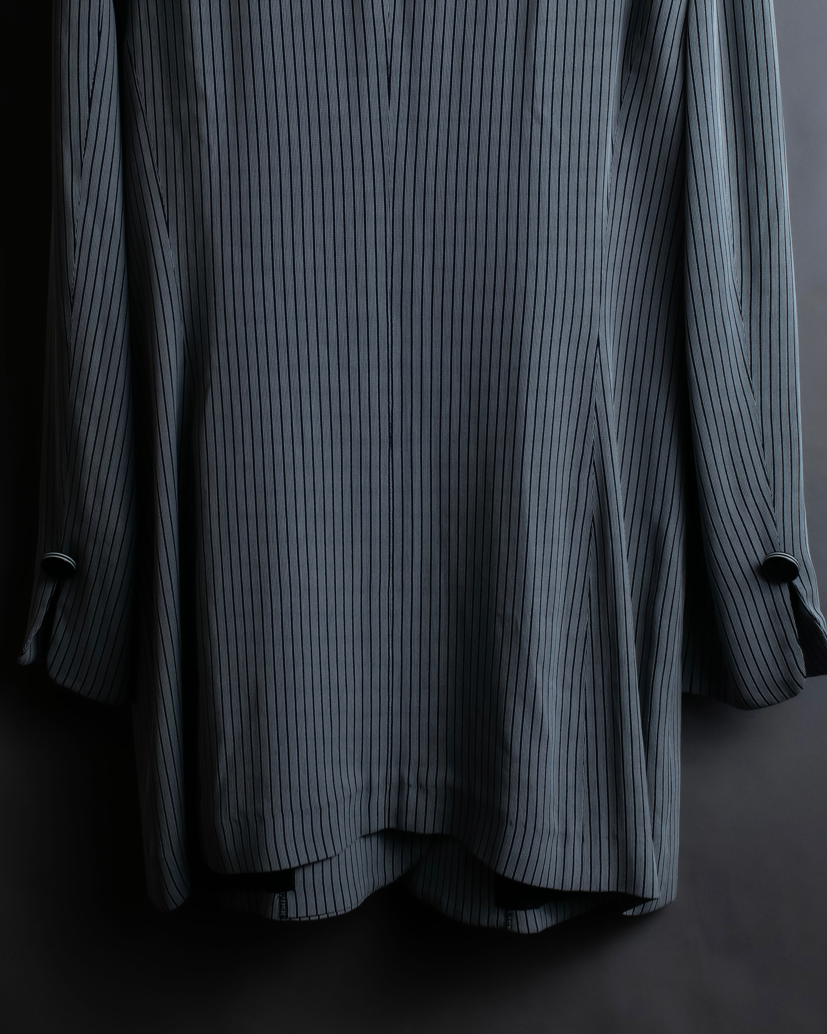 "Christian Dior" Pinstripe collarless jacket