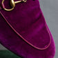 "GUCCI" Pink purple color velour princetown loafers