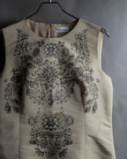 "RED VALENTINO" Baroque print sleeveless dress