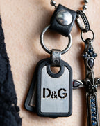"DOLCE &amp; GABBANA" Dog tag &amp; sword motif combination necklace