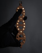 "HERMES" Chaine d'Ancre motif studs leather bracelet