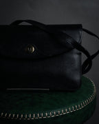 "Christian Dior" 80’s structured grained leather flap shoulder bag