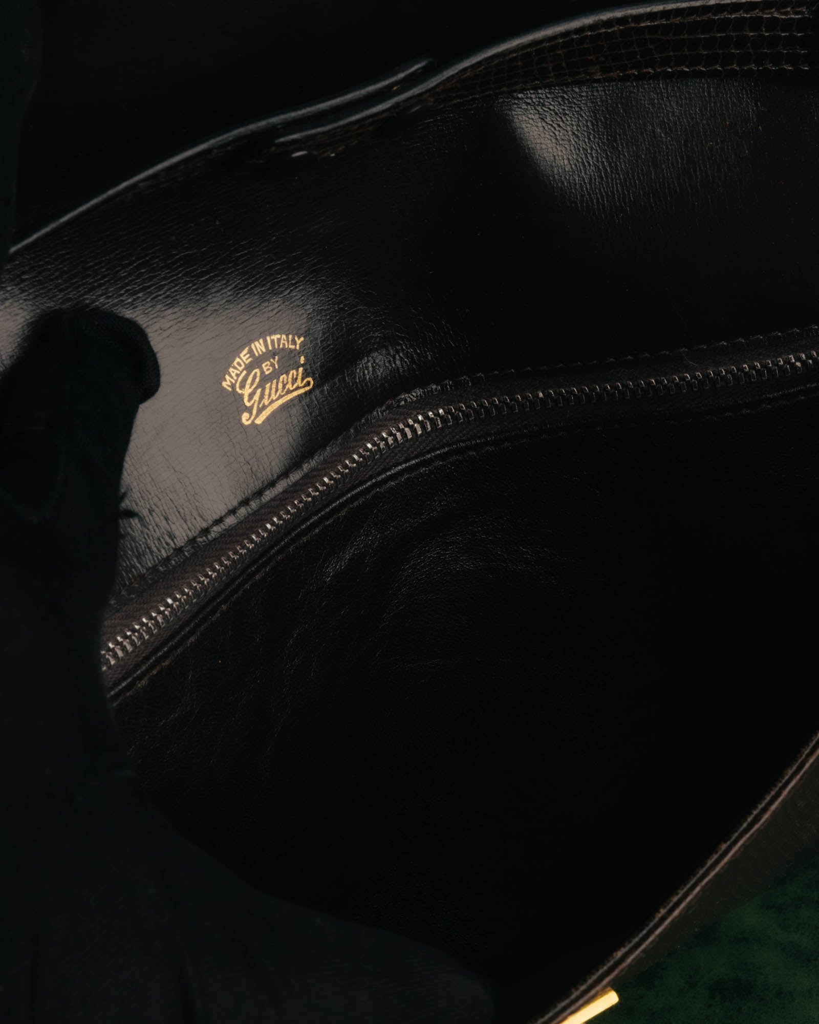 -SPECIAL- “GUCCI” 70’s-80’s lizard embossed flap shoulder bag