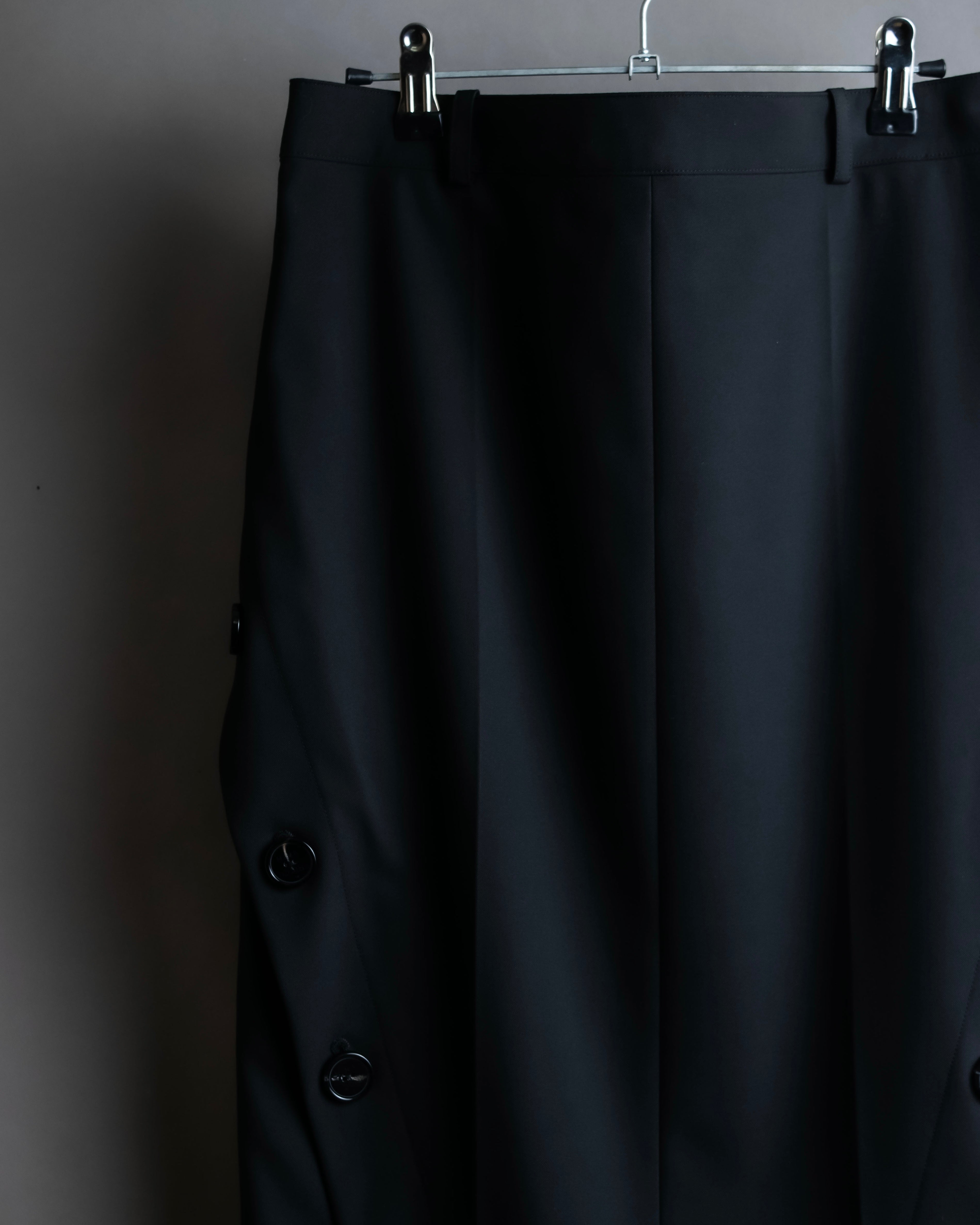 "NINA RICCI" Side button detail cropped length skirt