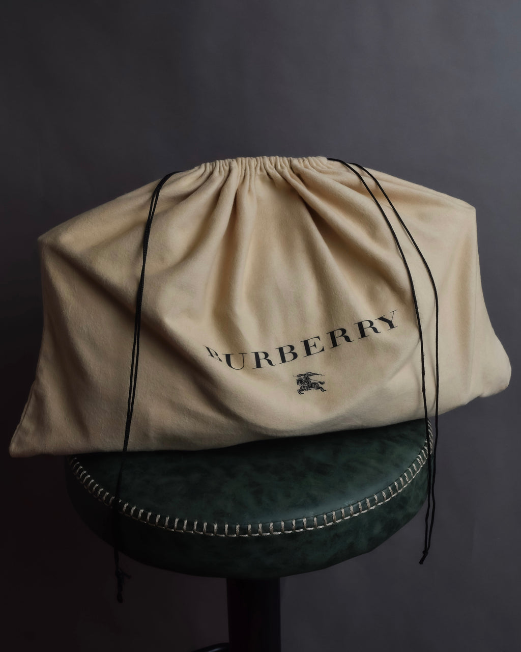 "BURBERRY" Harness detail check canvas leather bag