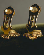 "Christian Dior" 70's-80's Sculptural botanical clip-on earrings