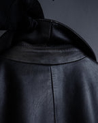 "Weekend Max Mara" Minimalist design center zip-up leather jacket
