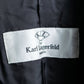 "Karl Lagerfeld" Front ribbon design separate fabric switching long tailored jacket