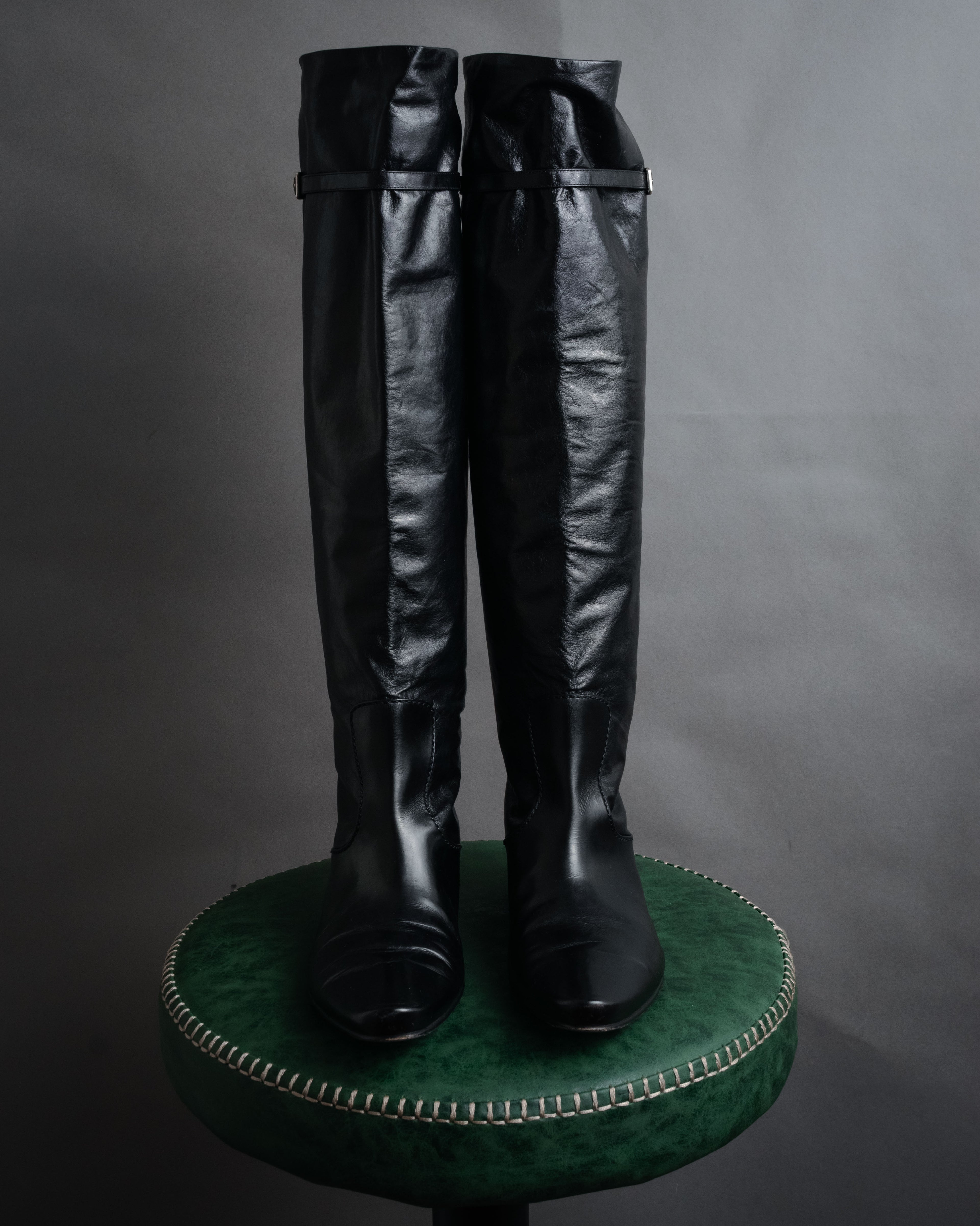 “BOTTEGA VENETA” 2008-2014 Minimal knee-high leather boots