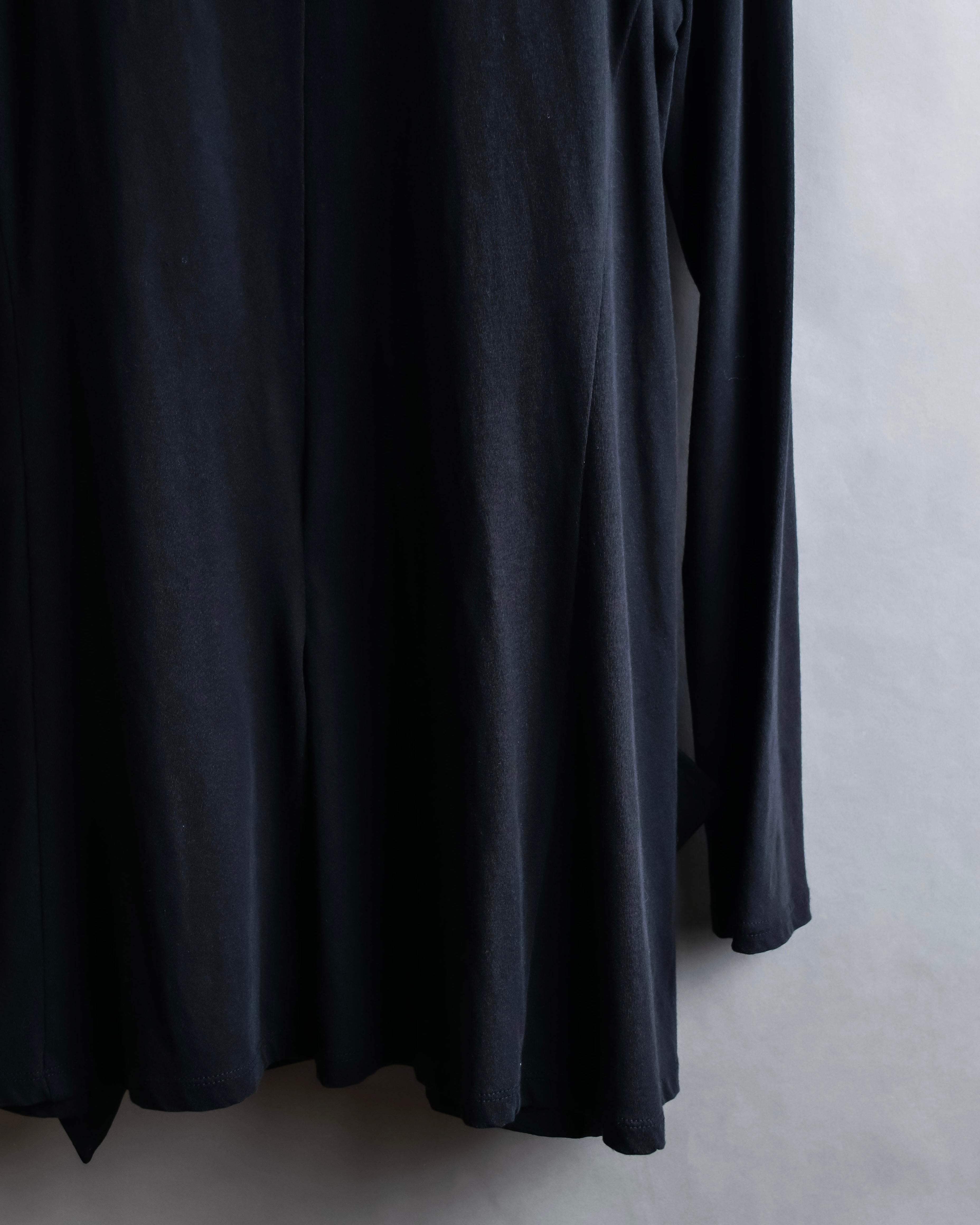 "YOHJI YAMAMOTO +NOIR" 21SS Drape panel design oversized shirt jacket