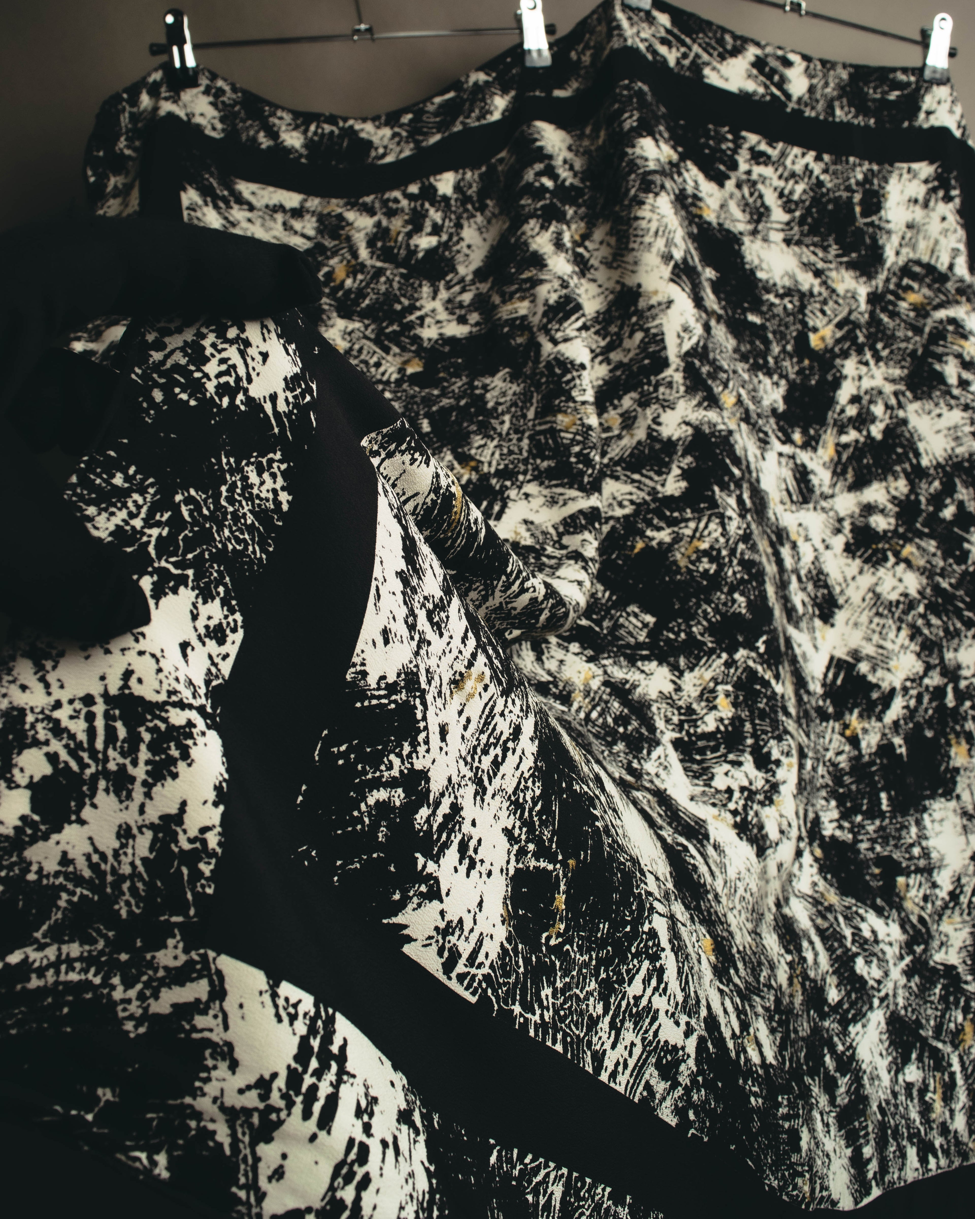 "Christian Dior" 80's-90's Artful abstract silk scarf