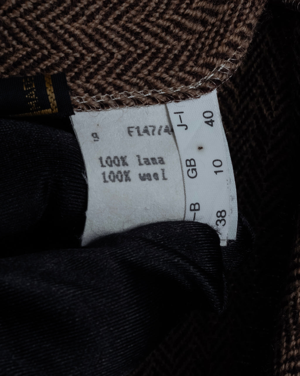 "FENDI" Velvet switching design herringbone set up