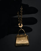 "Christian Dior" 80’s-90’s Miniature handbag motif gold charm