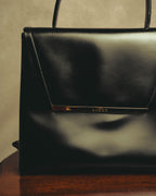 "LOEWE" 80's-90's Structured top-handle shoulder bag