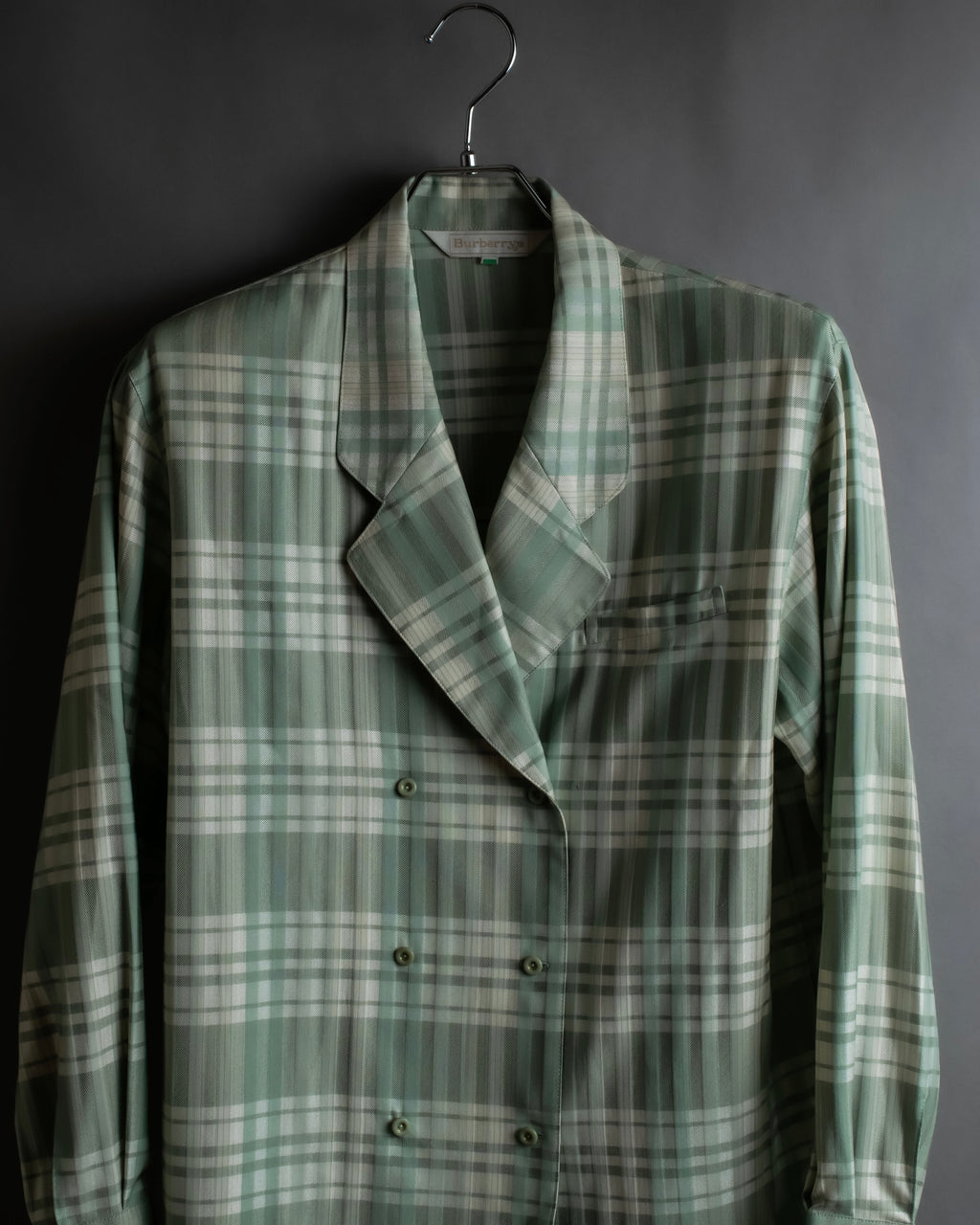 "BURBERRYS" Mint green check pattern skirt type set up