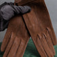 Vintage genuine leather camel brown gloves