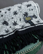 "Vivienne Westwood" Logo random motif pattern fringe muffler