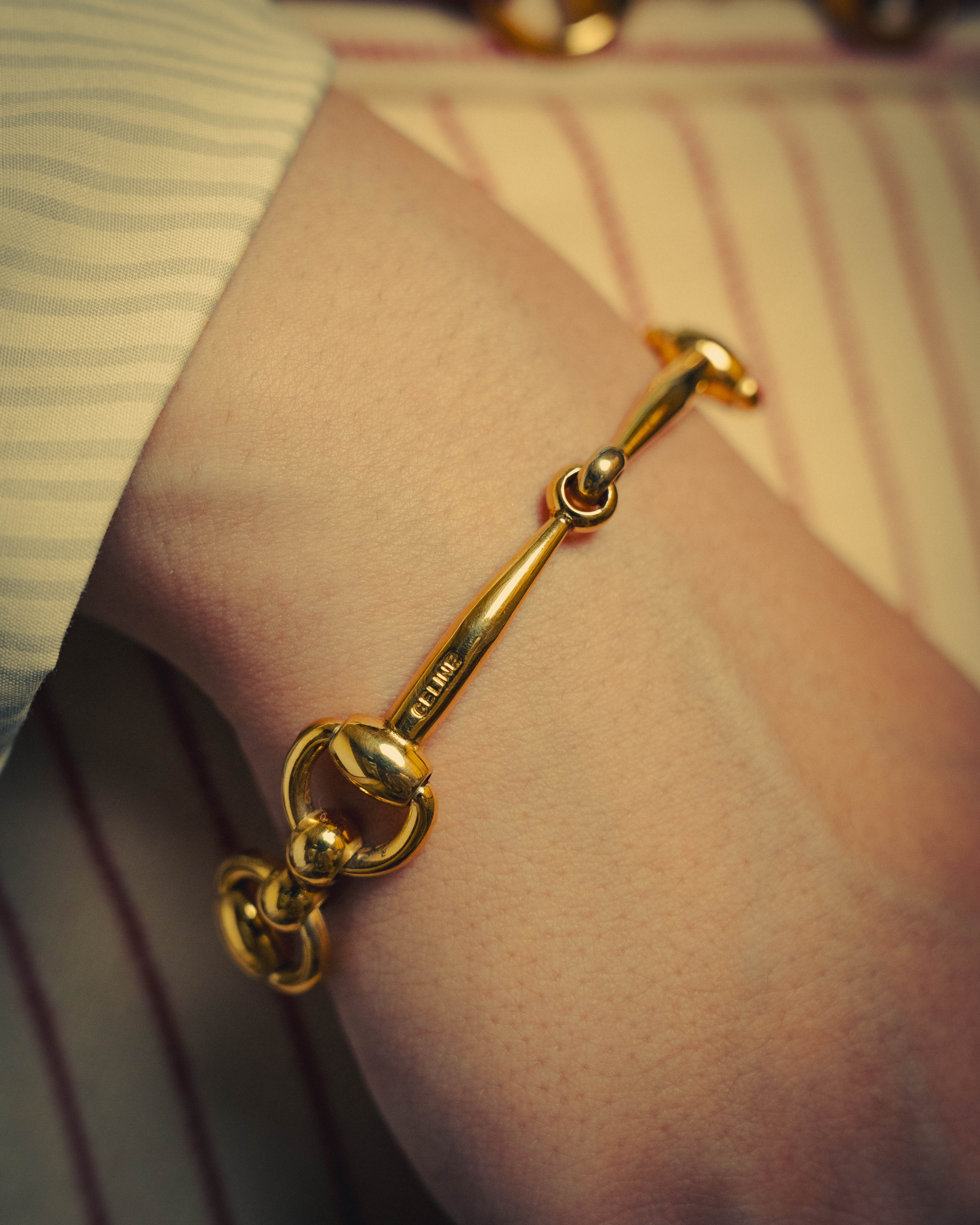 -SPECIAL- “CELINE” 70’s-80’s vintage horsebit link bracelet