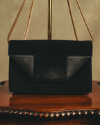 -SPECIAL- "Saint Laurent" 2013-2017 Betty suede and leather geometric flap chain shoulder bag