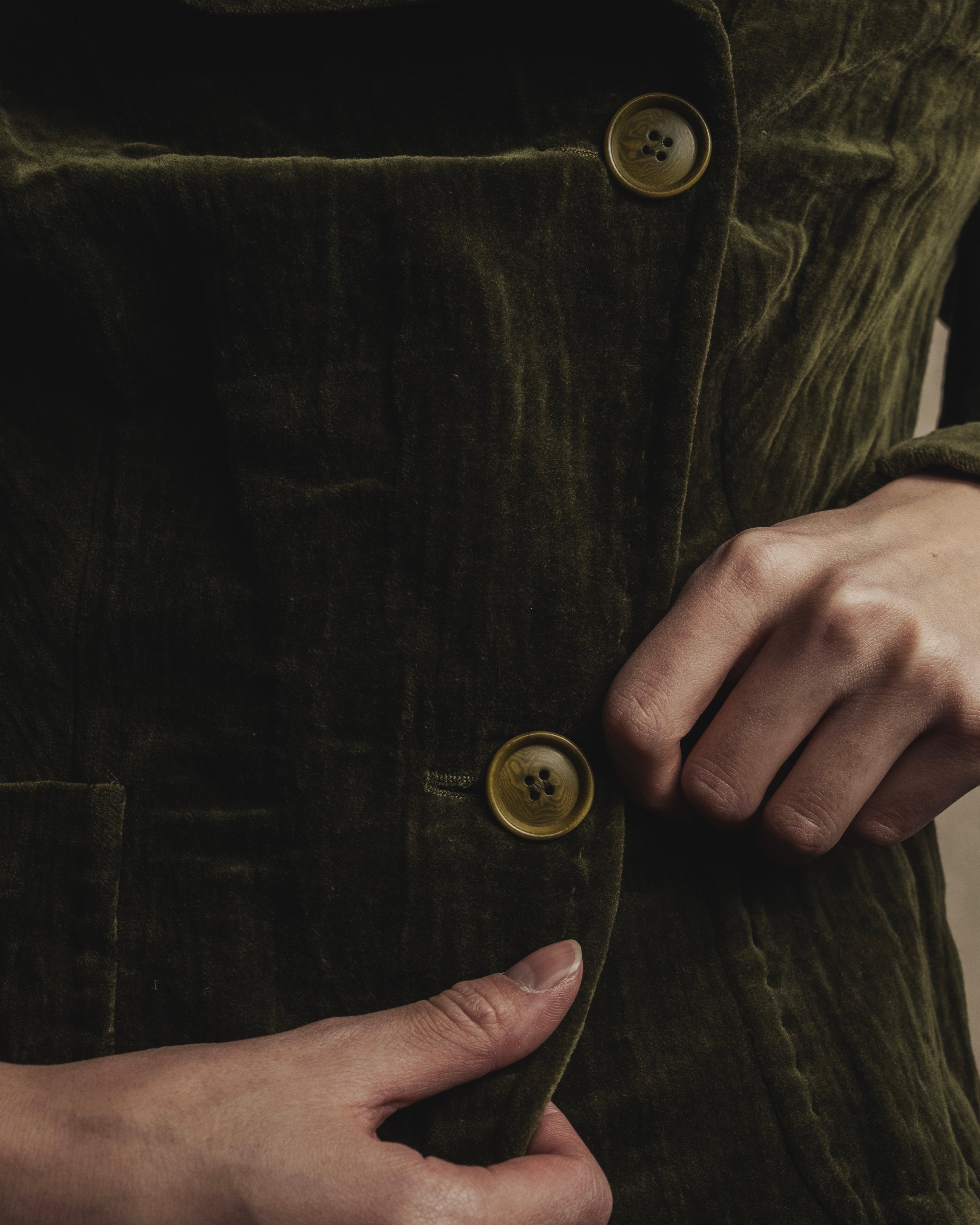 Chaqueta de terciopelo metálico de los años 90-00 de "Max Mara"