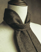 -SPECIAL- "Yves Saint Laurent" 90's-00's Charcoal grey wool textured knit tie