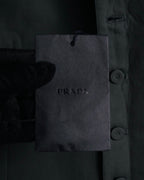 “PRADA” 2012SS poplin minimalist tailored gilet