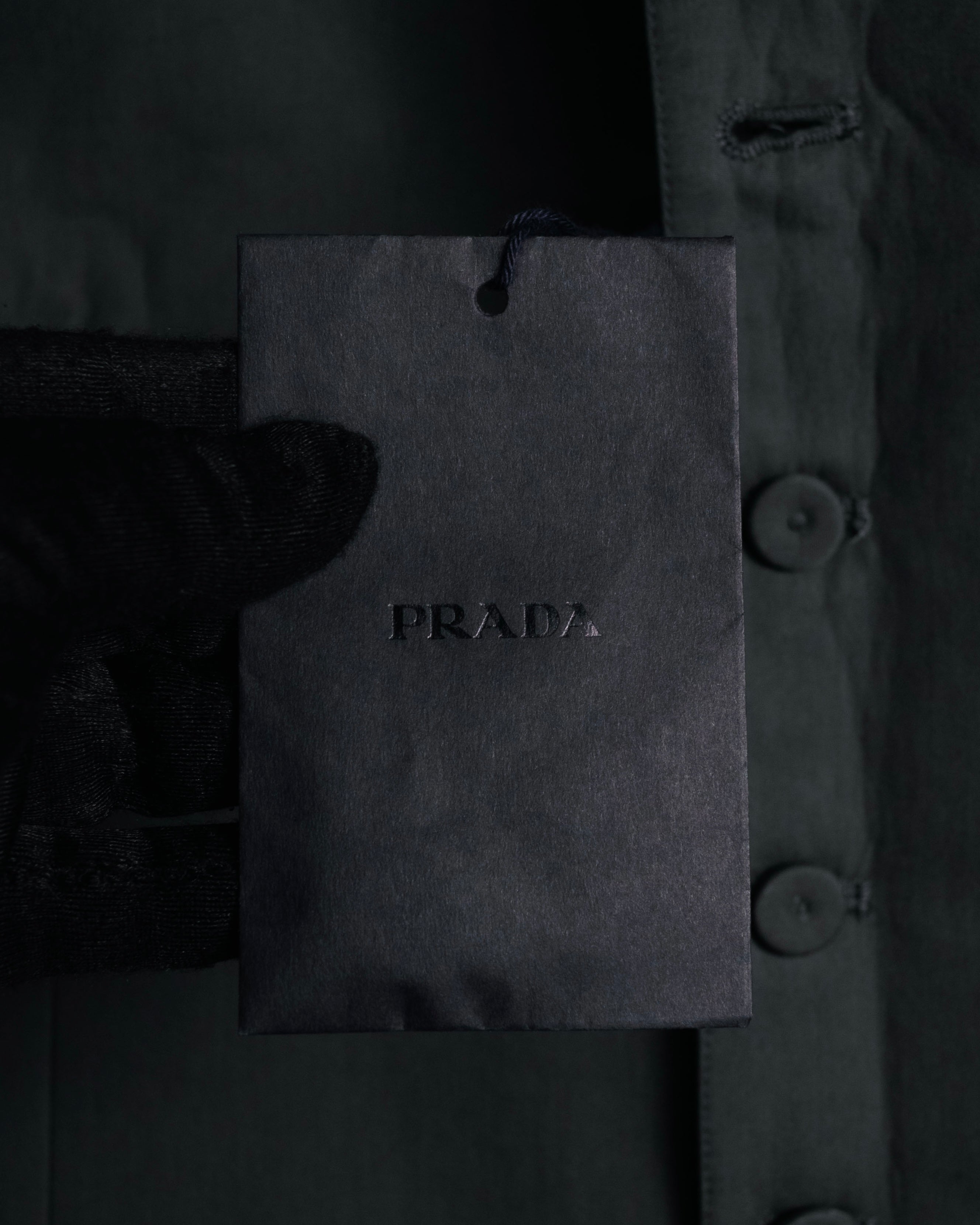 “PRADA” 2012SS poplin minimalist tailored gilet