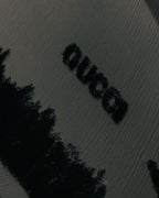 “GUCCI” 90’s-00’s Sheer velvet trimmed silk blend stole