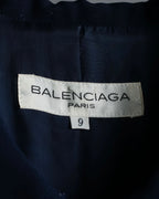 "BALENCIAGA" Gold button design navy color dress