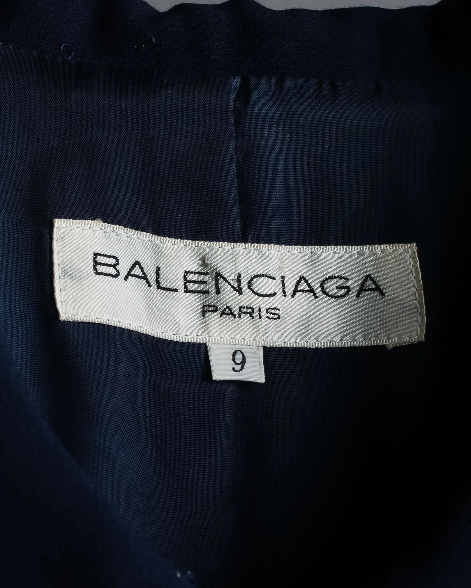 "BALENCIAGA" Gold button design navy color dress
