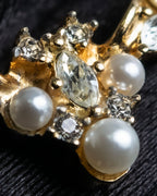 "Christian Dior" Pearl &amp; rhinestone bijou design vintage necklace