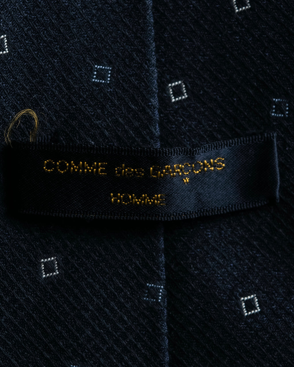 "COMME des GARCONS HOMME" Square small pattern motif necktie