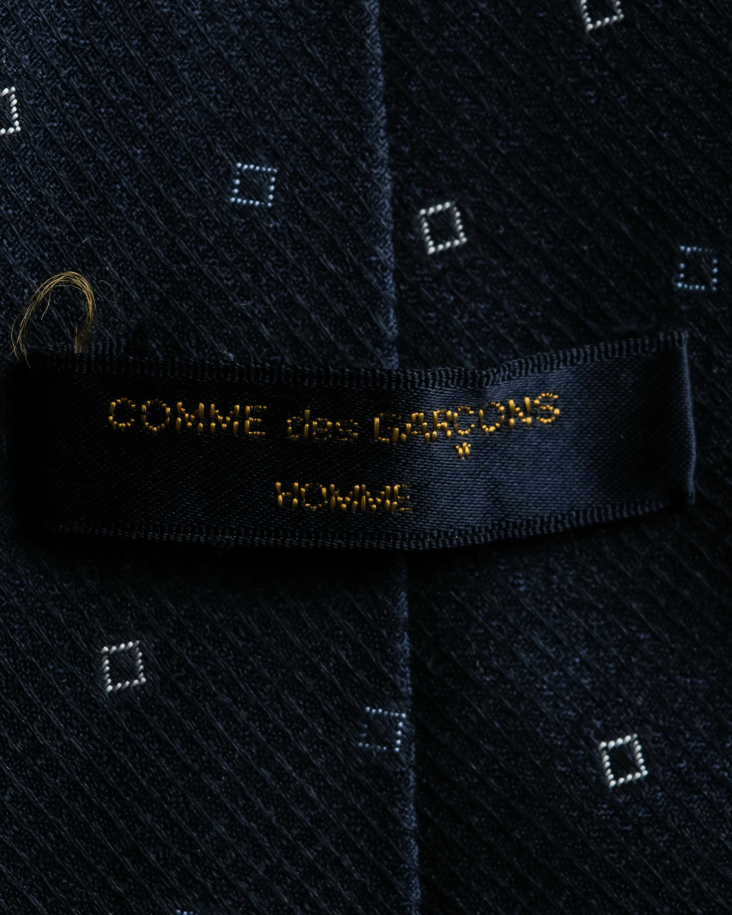 "COMME des GARCONS HOMME" Square small pattern motif necktie